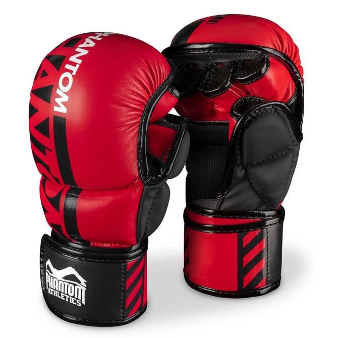 Рукавиці для ММА Phantom APEX Red L/XL (капа в подарунок)) Каменское - изображение 2