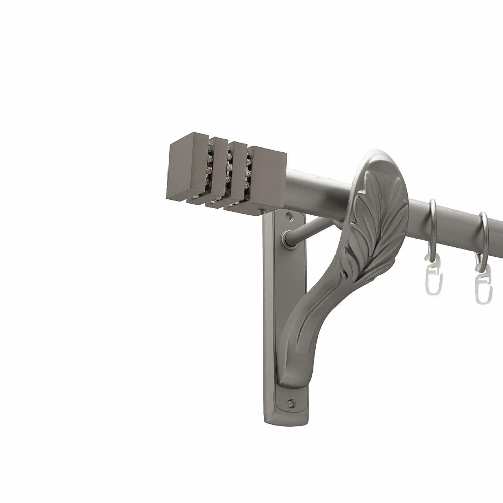 Карниз Orvit Ацтека металевий однорядний ретро гладка труба кільце металеве Сатин 25 мм 140 см (00-00027493) Львів - фото 1