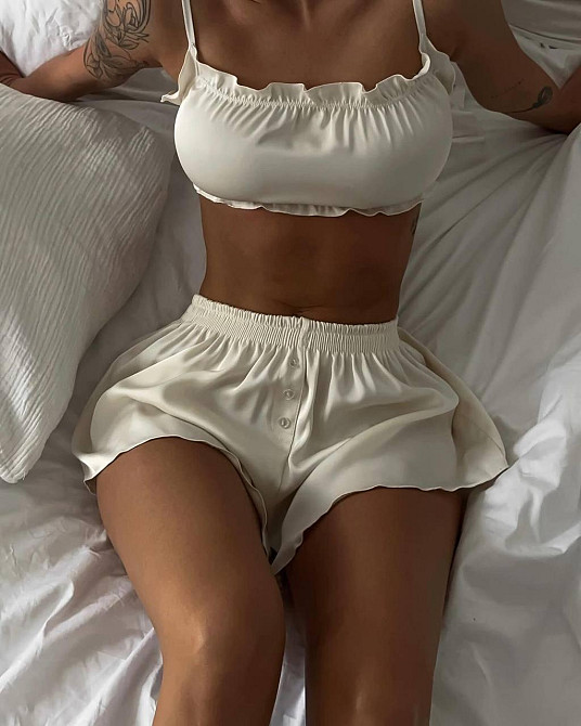 Жіноча стильна приваблива домашня піжама  шовк армані Одеса - фото 1