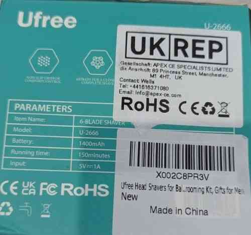 Электробритва для головы Ufree 6D магнитная водозащищенная бритья бороды. Харьков