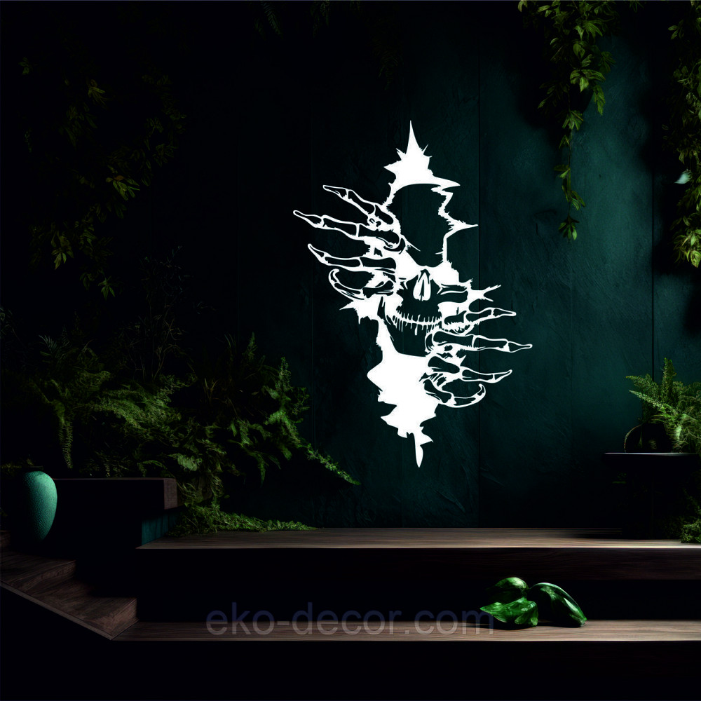 Декоративне настінне Панно «Скелет», Декор на стіну 70*48 см, Білий Київ - фото 9