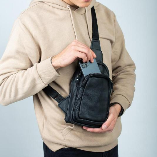 Сумка слинг для мужчин, Сумка кросс-боди гладкая, Сумка кобура наплечная Мужская плечевая слинг QY-27 Львов - изображение 16