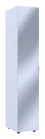 Шафа-пенал з дзеркалом Doros Гелар 39х49,5х203,4 см Білий (DRS-011129) Львів