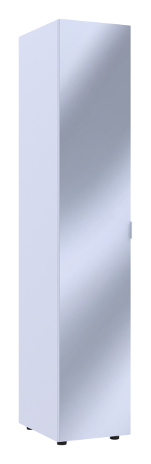 Шафа-пенал з дзеркалом Doros Гелар 39х49,5х203,4 см Білий (DRS-011129) Львів - фото 1