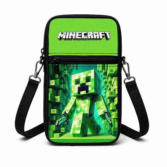Сумка-чохол для телефону Minecraft,дитяча сумка через плече, водонепроникна міні-сумка (4791) Київ