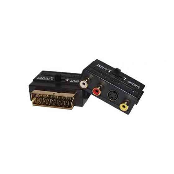 Переходник SH3007 / переходник-адаптер scart с переключателем in/out Киев