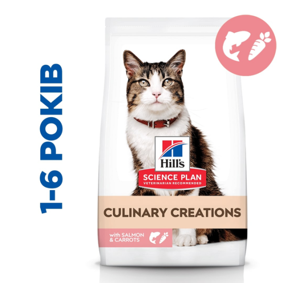 Hills SP Feline Adult Culinary Creations (Хілс Кулінарі Лосось Морква) для дорослих кішок 1-6 років 1.5 кг. Запоріжжя