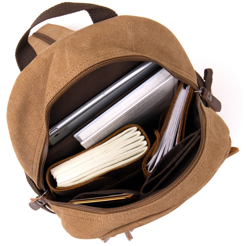 Рюкзак текстильный унисекс Vintage 20603 Хаки Киев - изображение 7