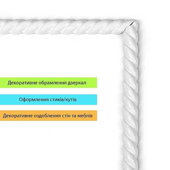Молдинг 5000х10х7 мм Белый SW-00002683 Киев