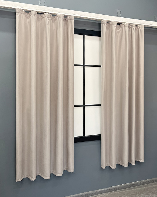 Комплект коротких штор VR-Textil Микровелюр Petek № 1828ш Таш 140х170 см 2 шт (35-0428) Киев - изображение 3