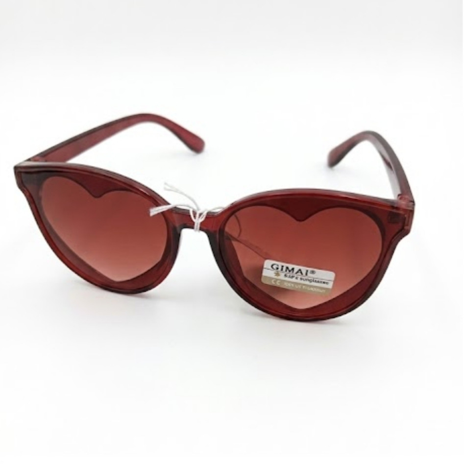 Детские солнцезащитные очки с сердцем коричневые | Стильные очки для девочки 1-7 лет Киев - изображение 4