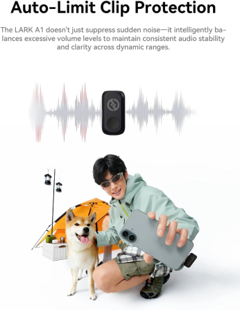 Бездротові мікрофони Hollyland LARK A1 Duo, 2 шт., USB-C, 48 кГц/24 біт, шумозаглушення, до 200 м, зарядний кейс Київ