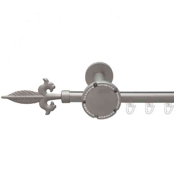 Карниз Orvit Генуя металевий однорядний розета реверс фламо профільна труба  Сатин 19 мм 300 см (6300221) Львов