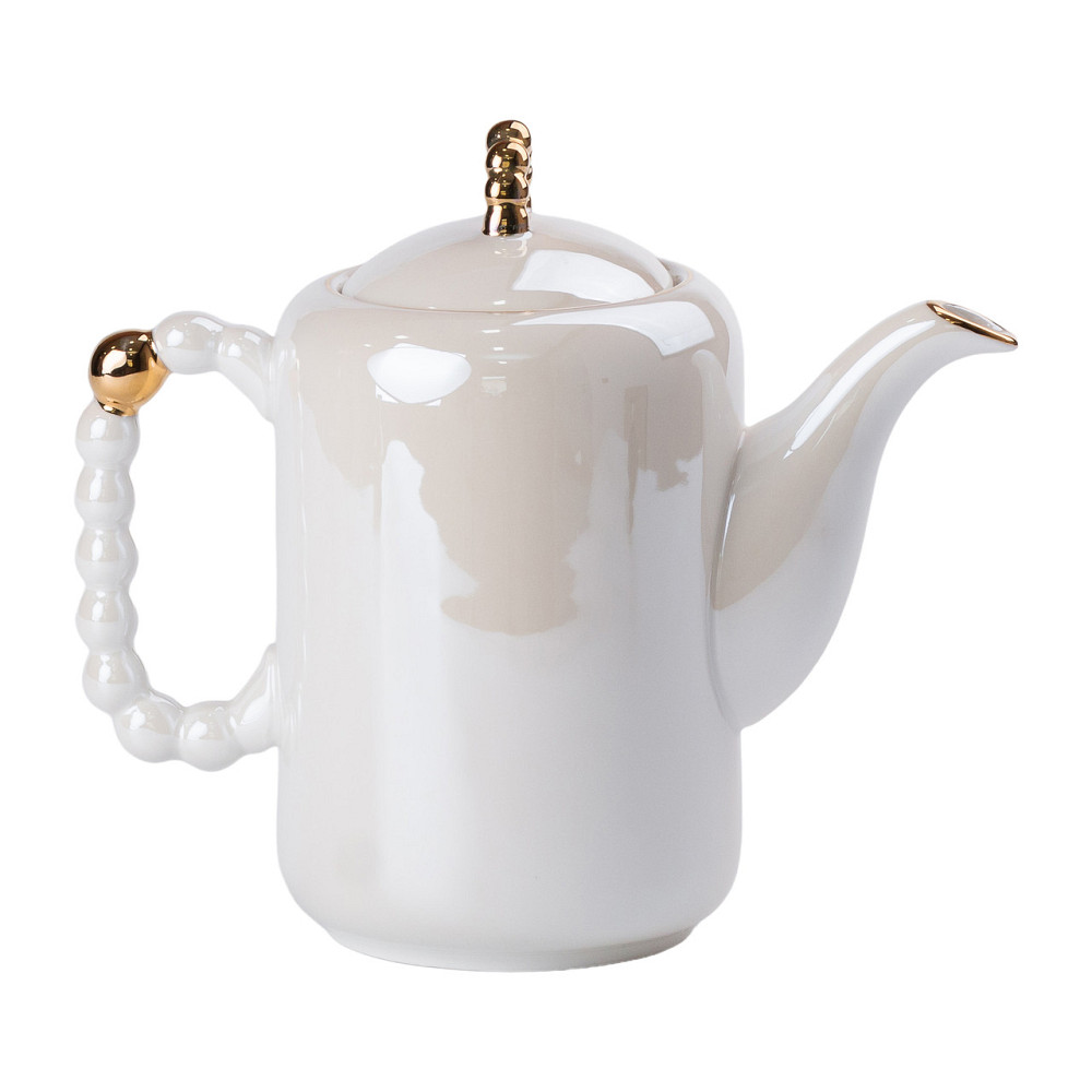 Yiwu Чайний набір на 6 персон із заварювальним чайником та порцелянаовою підставкою Білий HP-15 Коломыя - изображение 2