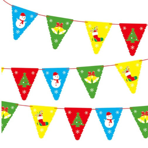 Новогодняя гирлянда Треугольники 280 см разноцветный Киев - изображение 2