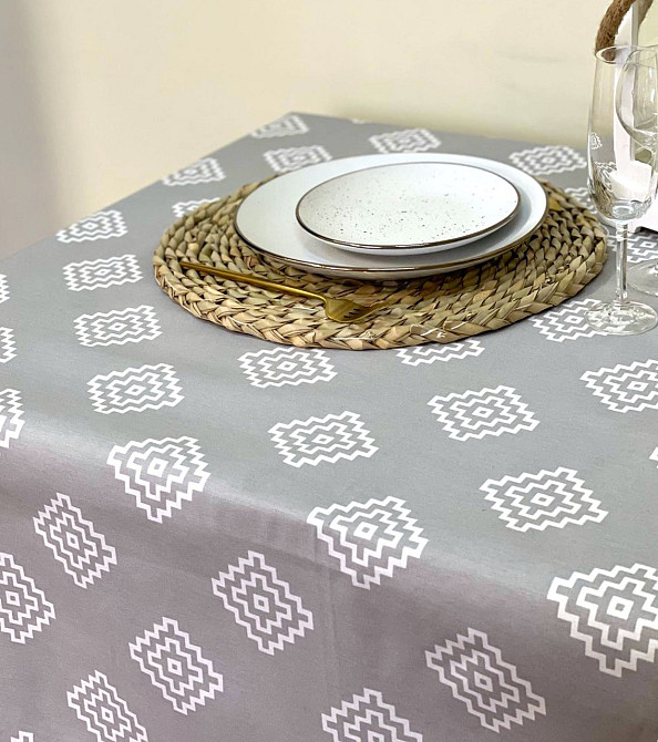 Ecotton Скатертина Ecotton DUCK 170х220 см водовідштовхувальна сіра 1003-10 Grey Киев - изображение 3