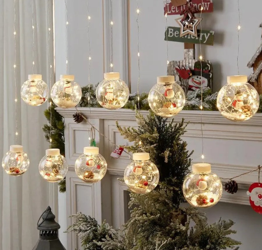 Гірлянда Xmas WW-1 Copper curtain ball lamp 7258 Санта, тепле біле світло Вінниця - фото 3