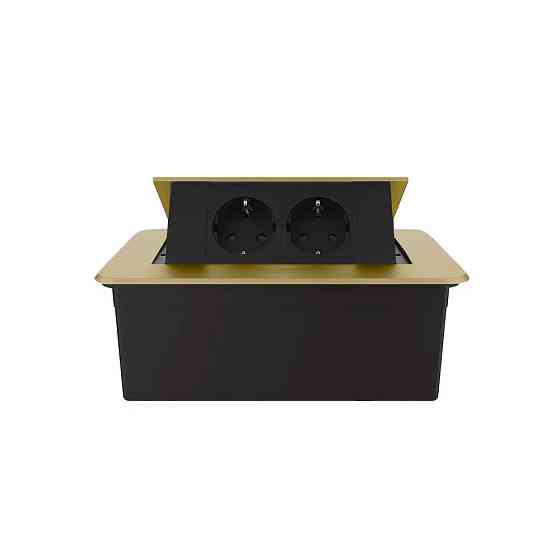 LIVOLO Меблева розетка подвійна LIVOLO золота, вбудована у стільницю, для кухні/офісу/конференц Коломия