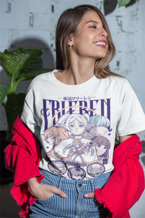 Футболка аниме Фриерен Бейонд Джоурней С оверсайз (S/M/L) Черний AnimeJ0049 Днепр