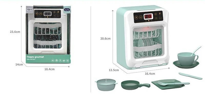 Посудомийка на батарейках підсвічування таймер звук імітація роботи посудомийної машини набір посуду (A 1013-2) Чернигов - изображение 1