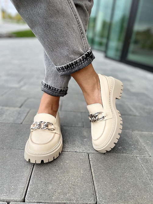 GREMMY Туфлі жіночі GREMMY 200/1 сереб.цепь бежеві (весна-осінь, шкіра натуральна) (4804) лише Коломия - фото 8