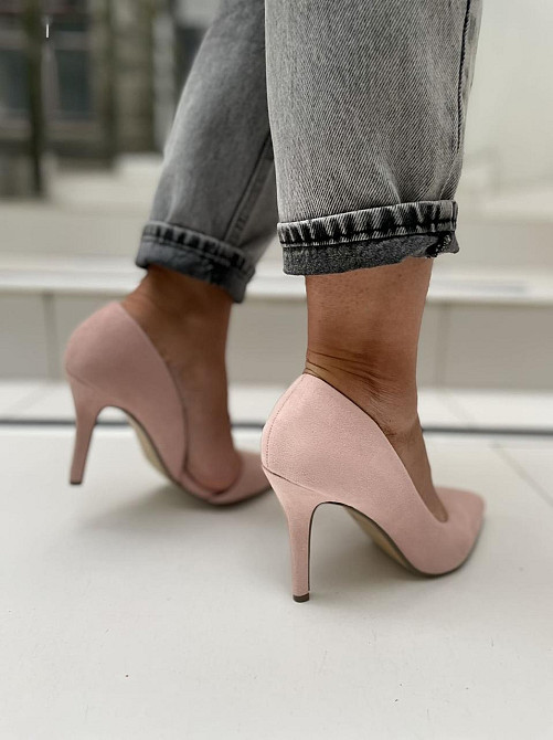 Seastar Туфлі жіночі SEASTAR пудра еко-замш висота каблука 9.5 см 37р. (2536) Коломия - фото 4