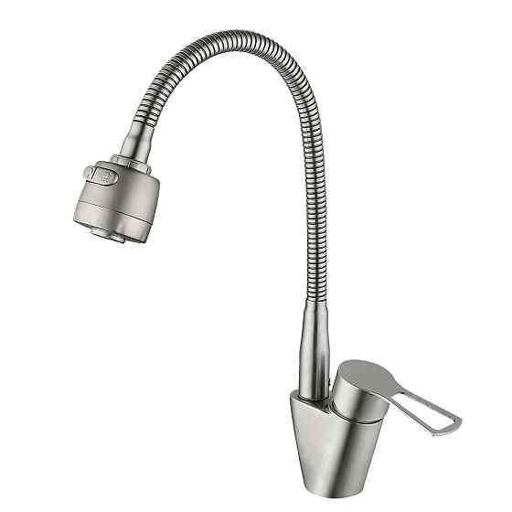 Смеситель для кухни с гибким изливом WEZER POD4D-16 сатин Киев