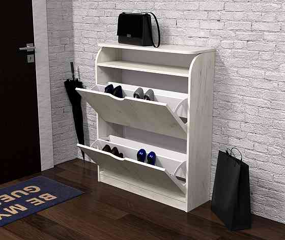Тумба для обуви №1, Дуб Крафт Білий, 800/250/1000 Львов