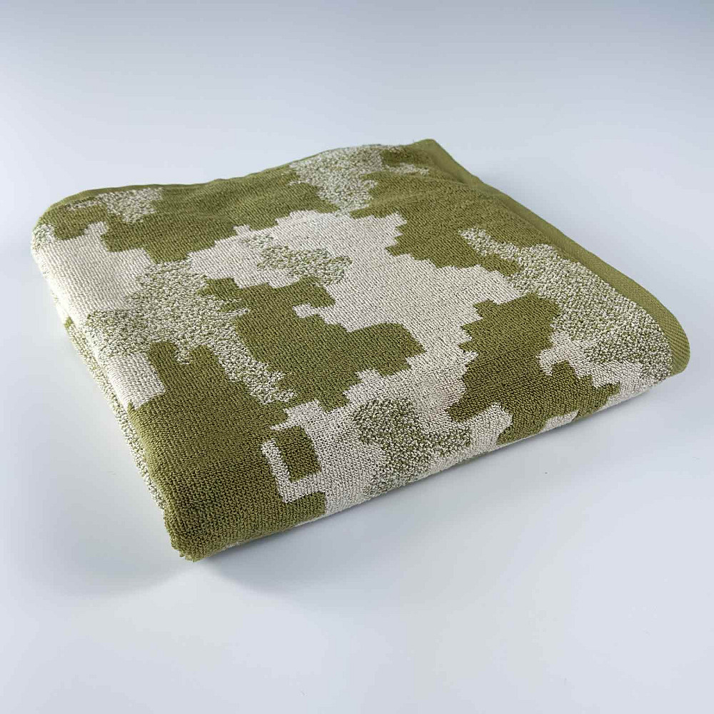 Банний махровий рушник Піксель Військовий 70х140см 450г/м2 (Хакі) Суми - фото 1
