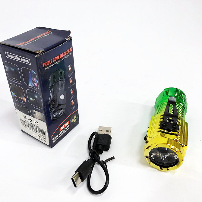 Маленький корманный фонарик PLD-HP01-3LED, Армейский фонарик тактический, Фонарь для FI-343 домашних нужд Киев - изображение 6