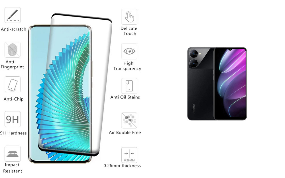 Захисне скло HyperGlass Pro для realme V30, realme V30t 5G – максимальна чутливість та захист Київ - фото 2