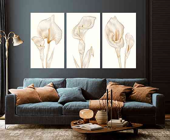 Модульная картина в гостиную / спальню  Квіти     ART-181_3A 70х130 см Киев