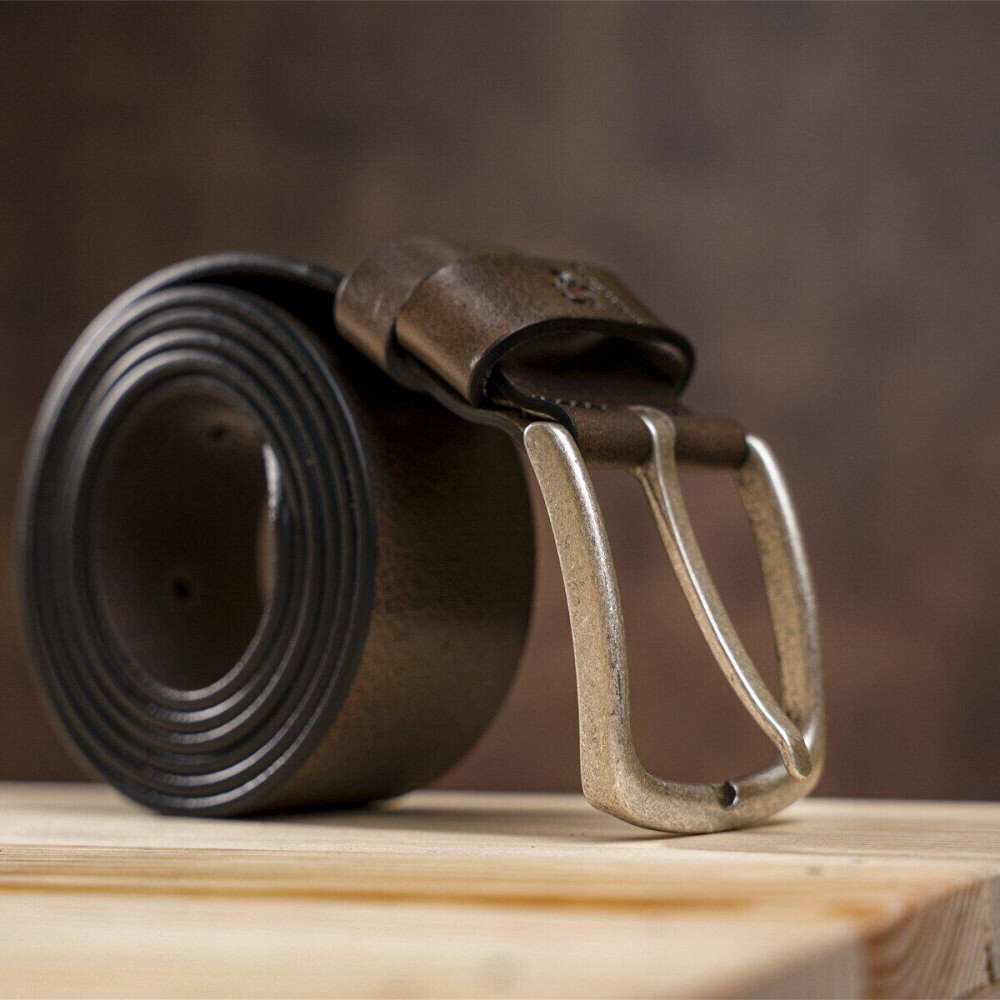 Ремінь чоловічий з круглою пряжкою Капучіно (GRANDE PELLE) Київ - фото 1