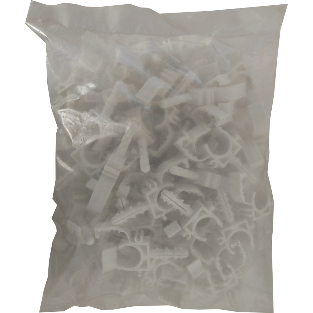 Кліпса-дюбель із клямкою для кріплення труби Ø 20 мм біла (100 шт.) Київ - фото 4