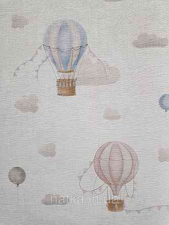 Обои винил на флизелине AS Creation Mia and Paul 0.53х10 детские воздушные шары тучки шарики голубые розовые Киев