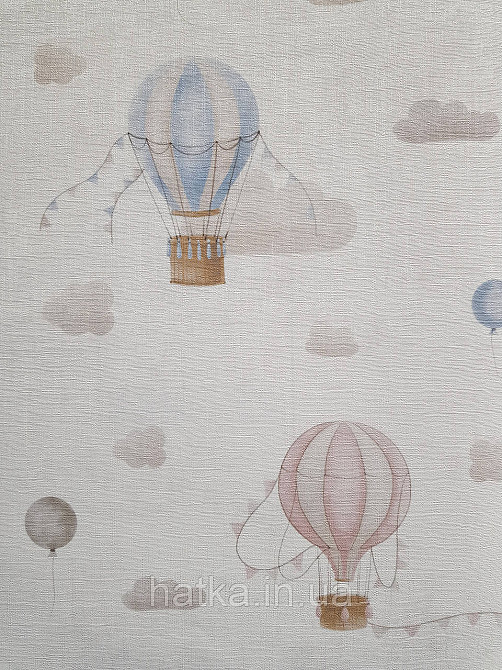 Обои винил на флизелине AS Creation Mia and Paul 0.53х10 детские воздушные шары тучки шарики голубые розовые Киев - изображение 2