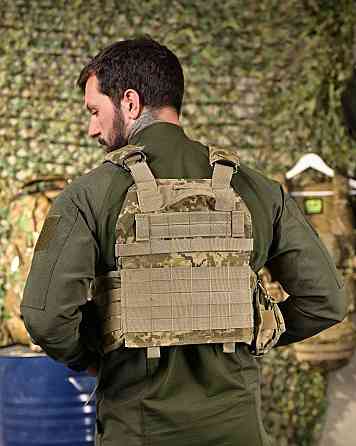 Плитоноска 4 швидкі скидання з напашником Cordura піксель ПП4632 Київ