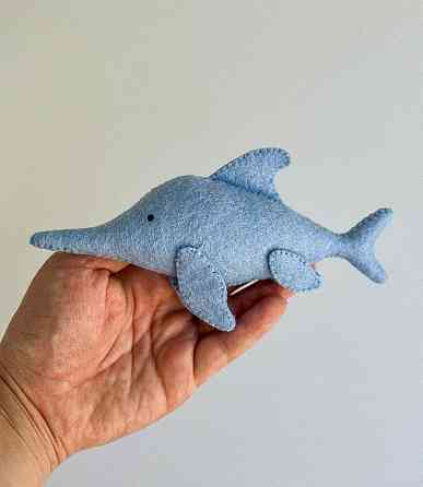 Мягкая фетровая игрушка динозавр ихтиозавр ручной работы – безопасная развивающая игрушка Киев
