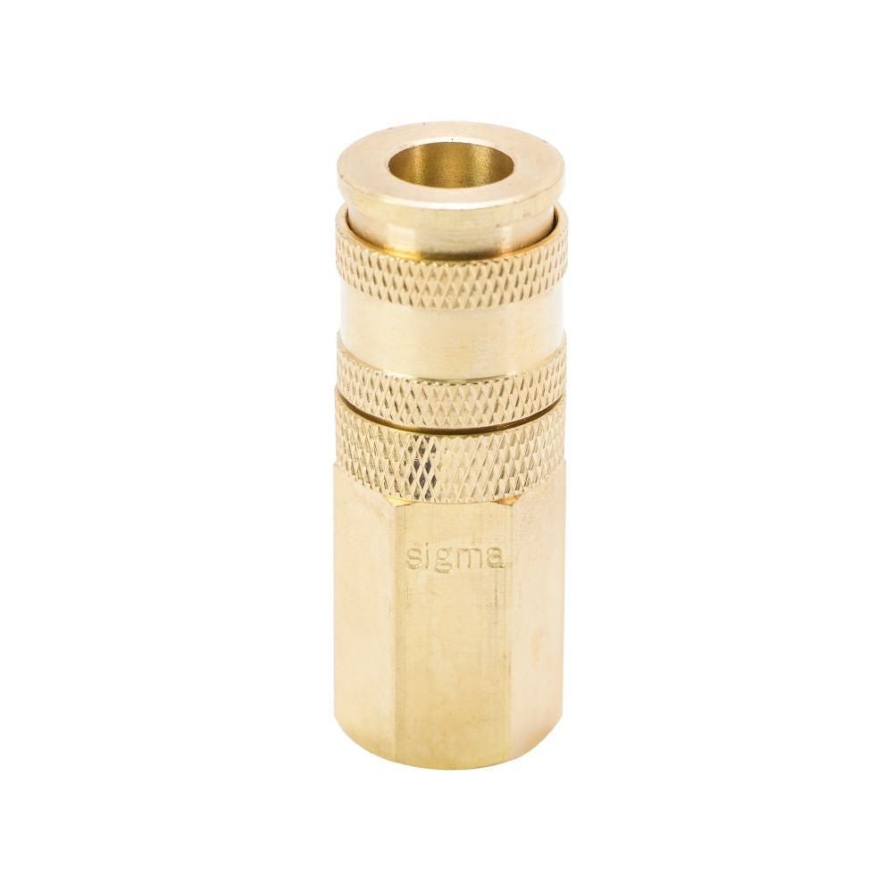 З'єднання швидкознімне посилене з фіксатором FT 1/4" (латунь) SIGMA (7021641) Київ - фото 1