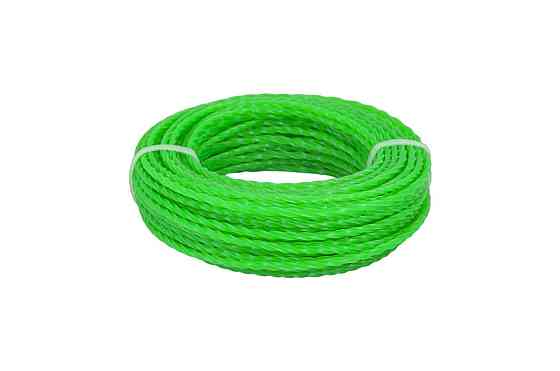 Леска для триммера MASTERTOOL КВАДРАТ КРУЧНЫЙ 2,40 мм 15 м 19-1224 Ровно