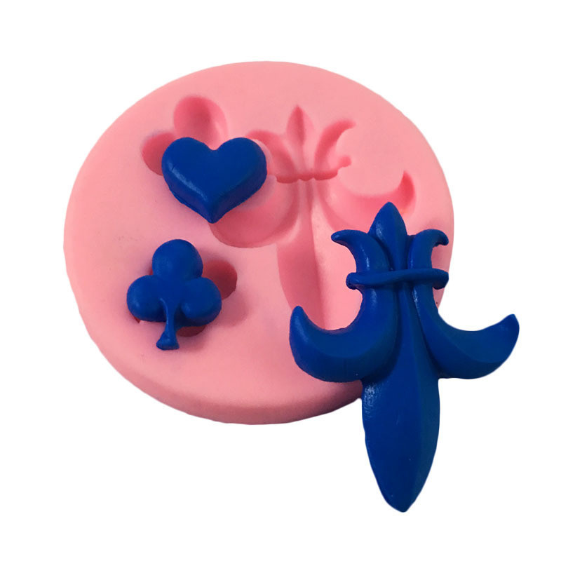 Силиконовый молд масть карты 65 мм розовый Киев - изображение 3