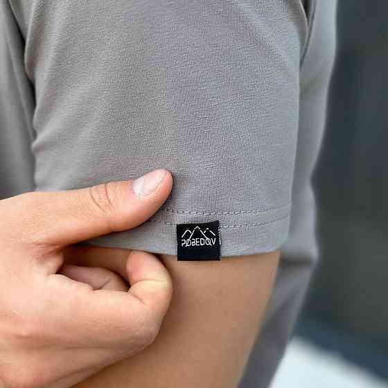 Чоловіча футболка сталева Pobedov Peremoga Київ