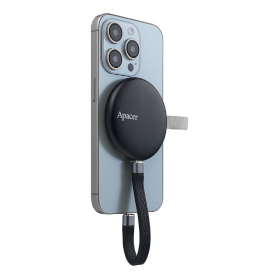 Портативний SSD Apacer Magnetic AS725 256 GB USB 3.2 Gen.2 Type-C MagSafe Black Киев