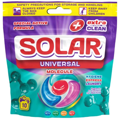 Капсули для прання Solar Household Universal Molecule 10 шт. (4820269930384) Вінниця - фото 1