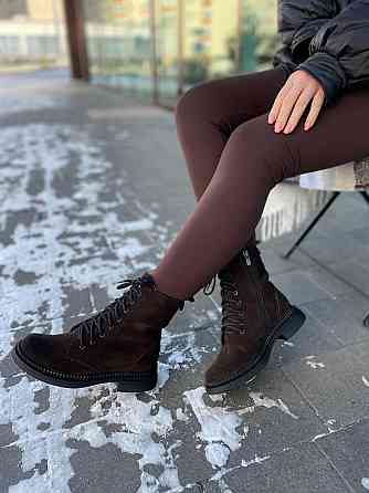 Edan Instruments Женские ботинки EDAN коричневые замша натуральная высота 16 см размер 36-41 (5 Коломыя