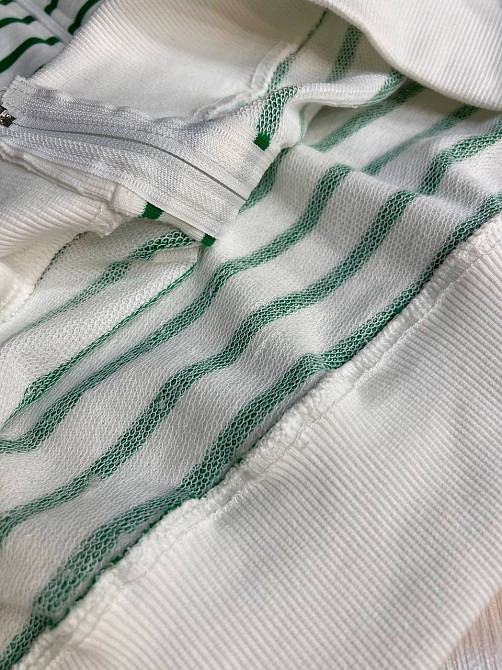 Толстовка женская Pepper&mint 24-01 в полоску на молнии с капюшоном зеленая, зеленый, one size Киев - изображение 4