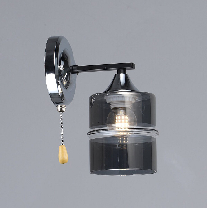 Бра з одним плафоном K2286/1W (Чорний+Хром) Коломия - фото 1