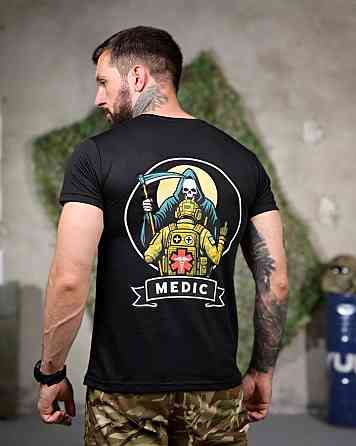 Тактична потовідвідна футболка Medic black РП7346 Київ