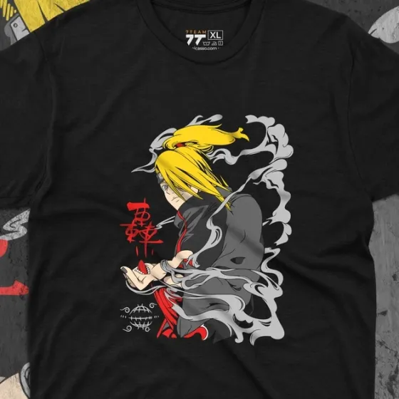 Футболка для подростка мальчика с принтом Наруто Дейдара 2 Размер 160 Anime10316 Днепр