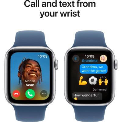 Смарт-годинник Apple Watch SE 2024 GPS 44mm Silver Aluminium Case with Denim Sport Band - M/L (MXER3QH/A) Вінниця - фото 4